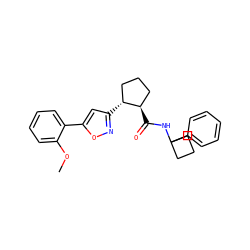 COc1ccccc1-c1cc([C@@H]2CCC[C@H]2C(=O)NC2(c3ccccc3)CCC2)no1 ZINC000045259003