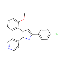 COc1ccccc1-c1cc(-c2ccc(Cl)cc2)[nH]c1-c1ccncc1 ZINC000027719398