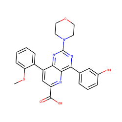 COc1ccccc1-c1cc(C(=O)O)nc2c(-c3cccc(O)c3)nc(N3CCOCC3)nc12 ZINC000143024115