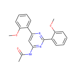COc1ccccc1-c1cc(NC(C)=O)nc(-c2ccccc2OC)n1 ZINC000066103967