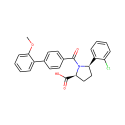 COc1ccccc1-c1ccc(C(=O)N2[C@H](C(=O)O)CC[C@@H]2c2ccccc2Cl)cc1 ZINC000072314913
