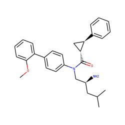 COc1ccccc1-c1ccc(N(C[C@@H](N)CC(C)C)C(=O)[C@@H]2C[C@H]2c2ccccc2)cc1 ZINC000299864361