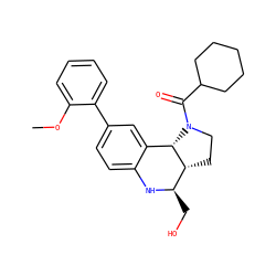 COc1ccccc1-c1ccc2c(c1)[C@H]1[C@H](CCN1C(=O)C1CCCCC1)[C@@H](CO)N2 ZINC000095605178