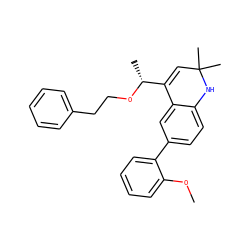 COc1ccccc1-c1ccc2c(c1)C([C@@H](C)OCCc1ccccc1)=CC(C)(C)N2 ZINC000014968830