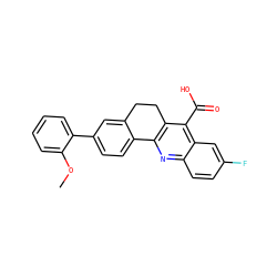 COc1ccccc1-c1ccc2c(c1)CCc1c-2nc2ccc(F)cc2c1C(=O)O ZINC000026843114