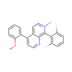 COc1ccccc1-c1ccnc2c(-c3c(F)cccc3F)[n+]([O-])ccc12 ZINC000073169553