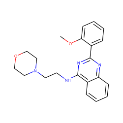 COc1ccccc1-c1nc(NCCN2CCOCC2)c2ccccc2n1 ZINC000033362328