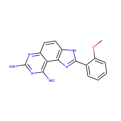 COc1ccccc1-c1nc2c(ccc3nc(N)nc(N)c32)[nH]1 ZINC000045210435