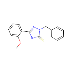COc1ccccc1-c1nn(Cc2ccccc2)c(=S)[nH]1 ZINC000013536846