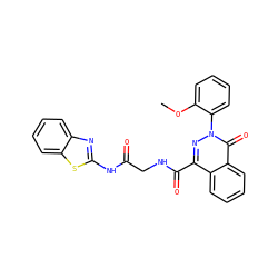 COc1ccccc1-n1nc(C(=O)NCC(=O)Nc2nc3ccccc3s2)c2ccccc2c1=O ZINC000095582475