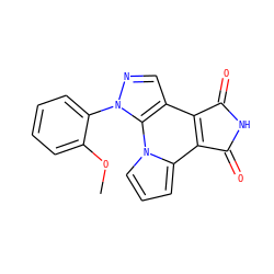 COc1ccccc1-n1ncc2c3c(c4cccn4c21)C(=O)NC3=O ZINC000103254128