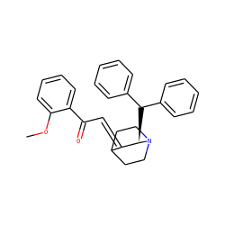 COc1ccccc1C(=O)/C=C1\C2CCN(CC2)[C@@H]1C(c1ccccc1)c1ccccc1 ZINC000034630561
