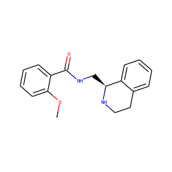 COc1ccccc1C(=O)NC[C@@H]1NCCc2ccccc21 ZINC000261813559