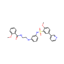 COc1ccccc1C(=O)NCCNc1cccc(NS(=O)(=O)c2cc(-c3cccnc3)ccc2OC)c1 ZINC000473114276