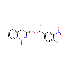 COc1ccccc1C/C(N)=N/OC(=O)c1ccc(C)c([N+](=O)[O-])c1 ZINC000008574816