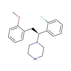 COc1ccccc1C[C@@H](c1ccccc1F)N1CCNCC1 ZINC000049113740
