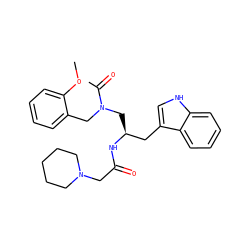 COc1ccccc1CN(C[C@@H](Cc1c[nH]c2ccccc12)NC(=O)CN1CCCCC1)C(C)=O ZINC000013746494