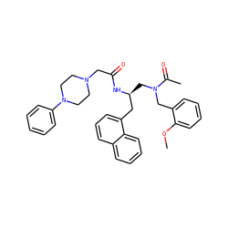 COc1ccccc1CN(C[C@@H](Cc1cccc2ccccc12)NC(=O)CN1CCN(c2ccccc2)CC1)C(C)=O ZINC000027863359