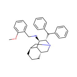 COc1ccccc1CN[C@@H]1C2[C@H]3CCC[C@H]2CN(C3)[C@H]1C(c1ccccc1)c1ccccc1 ZINC000261177854