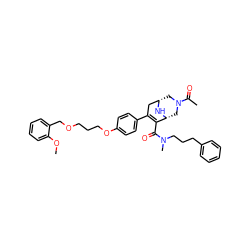 COc1ccccc1COCCCOc1ccc(C2=C(C(=O)N(C)CCCc3ccccc3)[C@H]3CN(C(C)=O)C[C@@H](C2)N3)cc1 ZINC000042808496
