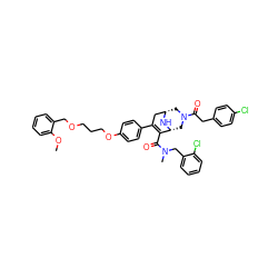 COc1ccccc1COCCCOc1ccc(C2=C(C(=O)N(C)Cc3ccccc3Cl)[C@H]3CN(C(=O)Cc4ccc(Cl)cc4)C[C@@H](C2)N3)cc1 ZINC000049898747