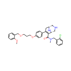 COc1ccccc1COCCCOc1ccc(C2=C(C(=O)N(C)Cc3ccccc3Cl)[C@H]3CNC[C@@H](C2)N3)cc1 ZINC000042808661