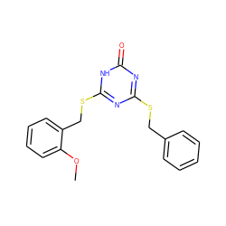 COc1ccccc1CSc1nc(SCc2ccccc2)nc(=O)[nH]1 ZINC000072124937