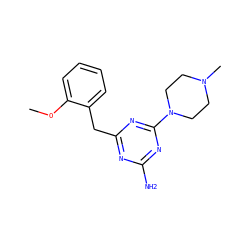 COc1ccccc1Cc1nc(N)nc(N2CCN(C)CC2)n1 ZINC001772651707