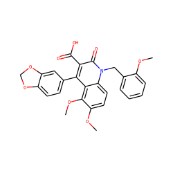 COc1ccccc1Cn1c(=O)c(C(=O)O)c(-c2ccc3c(c2)OCO3)c2c(OC)c(OC)ccc21 ZINC000029552372