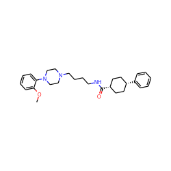 COc1ccccc1N1CCN(CCCCNC(=O)[C@H]2CC[C@@H](c3ccccc3)CC2)CC1 ZINC000101070550
