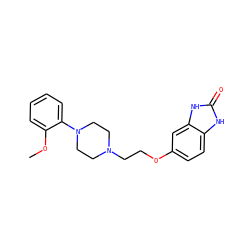 COc1ccccc1N1CCN(CCOc2ccc3[nH]c(=O)[nH]c3c2)CC1 ZINC000098084590