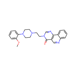 COc1ccccc1N1CCN(CCn2cnc3c(cnc4ccccc43)c2=O)CC1 ZINC000072106655