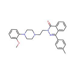 COc1ccccc1N1CCN(CCn2nc(-c3ccc(C)cc3)c3ccccc3c2=O)CC1 ZINC000034801007