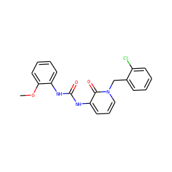 COc1ccccc1NC(=O)Nc1cccn(Cc2ccccc2Cl)c1=O ZINC000001354086