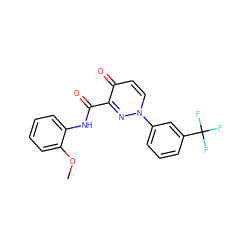 COc1ccccc1NC(=O)c1nn(-c2cccc(C(F)(F)F)c2)ccc1=O ZINC000001394387