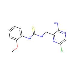 COc1ccccc1NC(=S)NCc1nc(Cl)cnc1N ZINC000071294608
