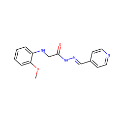 COc1ccccc1NCC(=O)N/N=C/c1ccncc1 ZINC000003577328