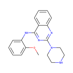 COc1ccccc1Nc1nc(N2CCNCC2)nc2ccccc12 ZINC000473081721