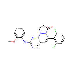 COc1ccccc1Nc1ncc2c(n1)N1CCC(=O)N1C(c1c(Cl)cccc1Cl)=C2 ZINC000036187661