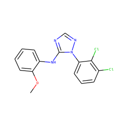COc1ccccc1Nc1ncnn1-c1cccc(Cl)c1Cl ZINC000029126459