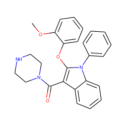 COc1ccccc1Oc1c(C(=O)N2CCNCC2)c2ccccc2n1-c1ccccc1 ZINC000064528337