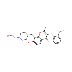 COc1ccccc1Oc1c(C)oc2c(CN3CCN(CCO)CC3)c(O)ccc2c1=O ZINC000020412379