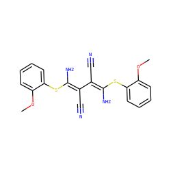 COc1ccccc1S/C(N)=C(C#N)/C(C#N)=C(\N)Sc1ccccc1OC ZINC000034802607