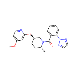 COc1ccnc(O[C@@H]2CC[C@@H](C)N(C(=O)c3ccccc3-n3nccn3)C2)c1 ZINC000221387228