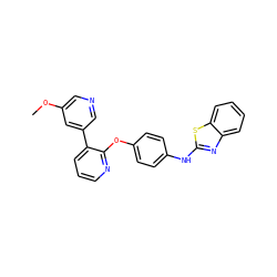 COc1cncc(-c2cccnc2Oc2ccc(Nc3nc4ccccc4s3)cc2)c1 ZINC000144164333