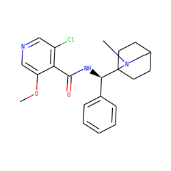 COc1cncc(Cl)c1C(=O)N[C@H](c1ccccc1)C12CCC(CC1)CN2C ZINC000141513227