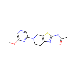 COc1cncc(N2CCc3nc(NC(C)=O)sc3C2)n1 ZINC000068245414