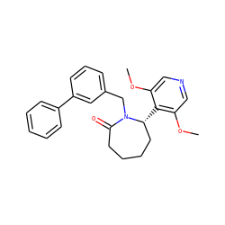 COc1cncc(OC)c1[C@@H]1CCCCC(=O)N1Cc1cccc(-c2ccccc2)c1 ZINC000167025837