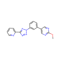 COc1ncc(-c2cccc(-n3nnc(-c4ccccn4)n3)c2)cn1 ZINC000028386730