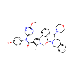 COc1ncc(N(C(=O)c2cc(-c3ccccc3C(=O)N3Cc4ccccc4C[C@H]3CN3CCOCC3)n(C)c2C)c2ccc(O)cc2)cn1 ZINC000261084887